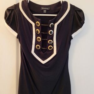 Bebe XS black Sailor shirt